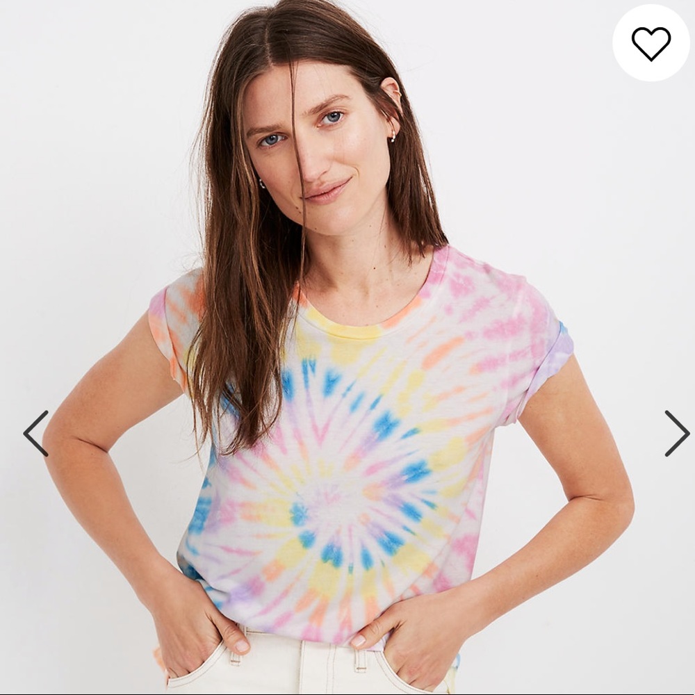Madewell rivet & thread tie dye tee xs